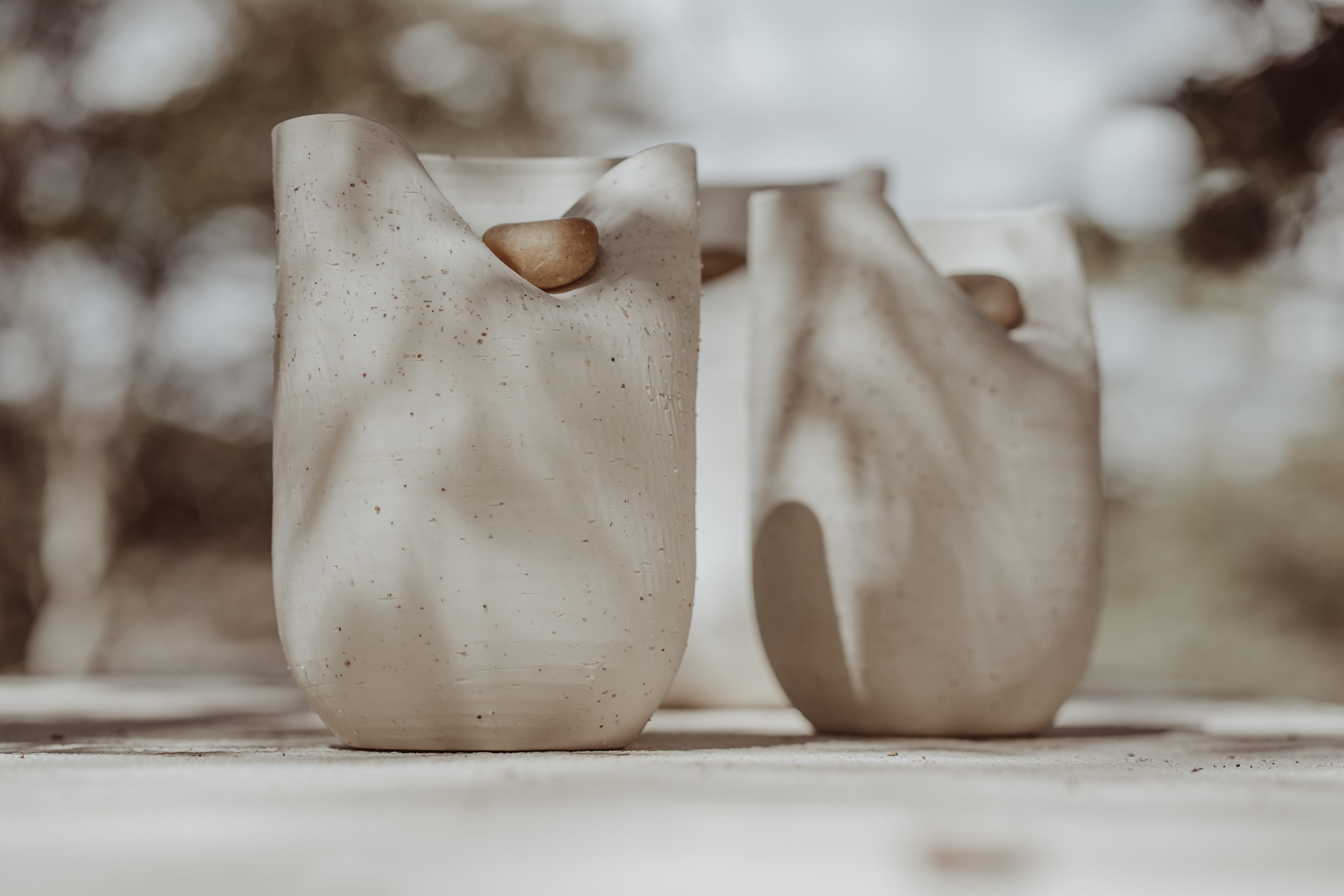 DIPPED PORCELAIN VASES